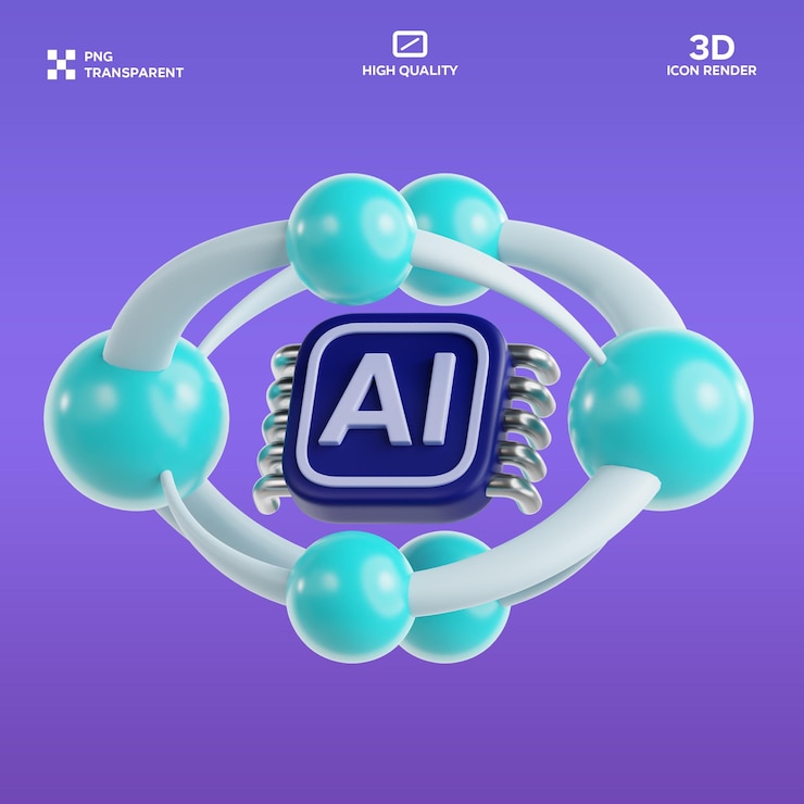 PSD psd neural network 3d illustration