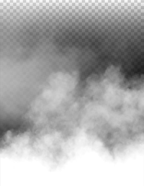 PSD psd névoa ou fumaça isolado fundo transparente nebula branca névoa smog vapor de poeira png