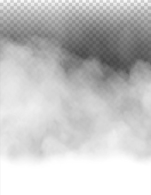 PSD Névoa ou fumaça isolado fundo transparente Nebula branca névoa smog vapor de poeira PNG