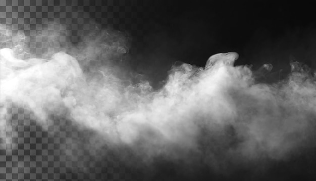PSD Névoa ou fumaça Isolado fundo transparente Nobreza branca névoa ou smog PNG