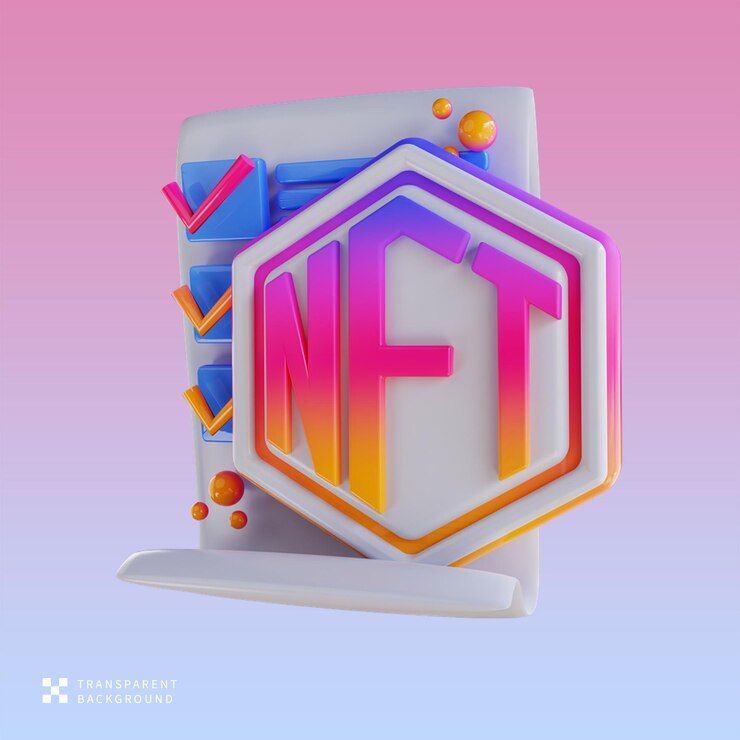 PSD psd nft document 3d illustration