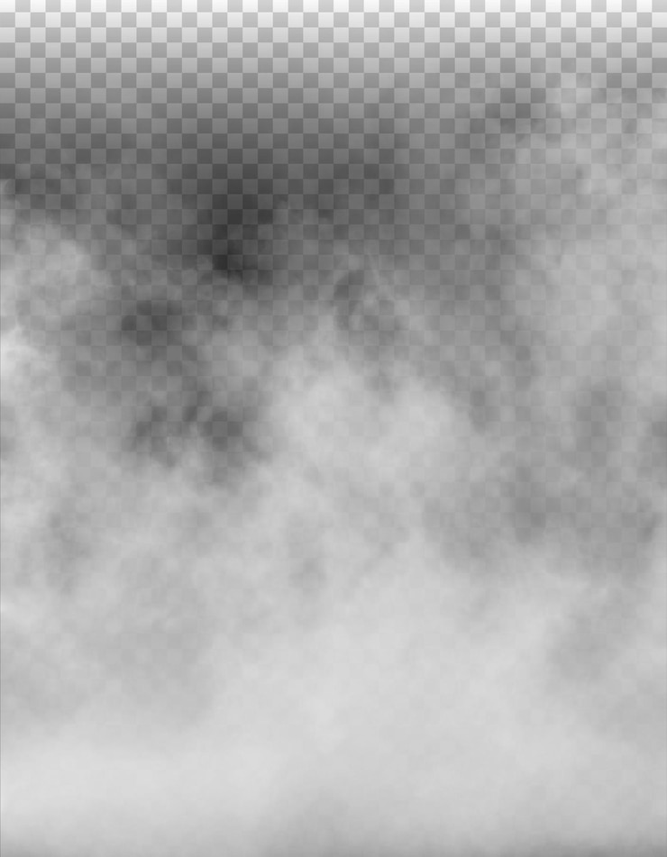 PSD psd niebla o humo aislado fondo transparente nube blanca niebla smog vapor de polvo png