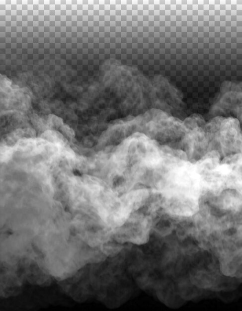 Psd niebla o humo aislado fondo transparente nube blanca niebla smog vapor de polvo png