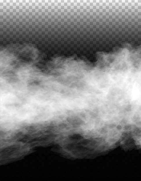Psd niebla o humo aislado fondo transparente nube blanca niebla smog vapor de polvo png