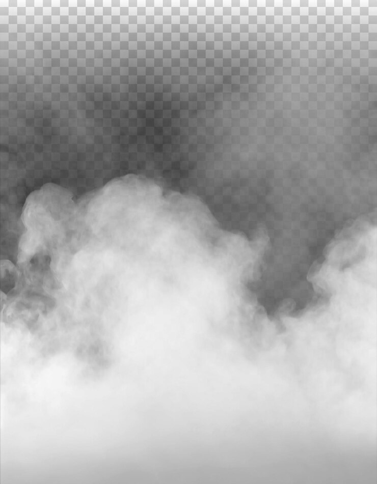 PSD psd niebla o humo aislado fondo transparente nube blanca niebla smog vapor de polvo png