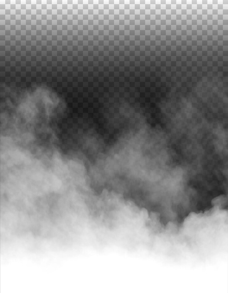 PSD psd niebla o humo aislado fondo transparente nube blanca niebla smog vapor de polvo png
