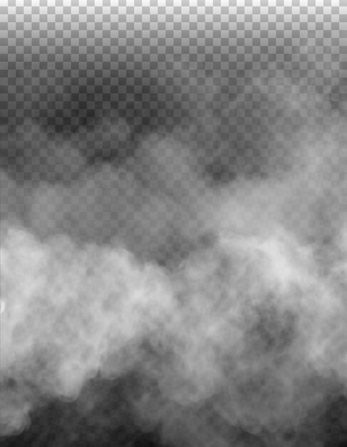 PSD psd niebla o humo aislado fondo transparente nube blanca niebla smog vapor de polvo png