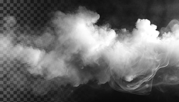 PSD Niebla o humo de fondo transparente aislado Niebla o smog de nubes blancas PNG