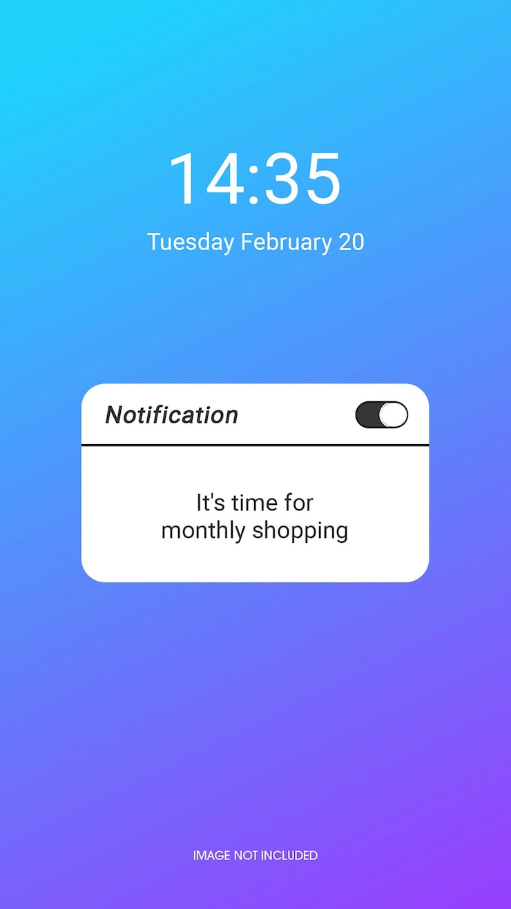 PSD psd notification reminder design concept para mídias sociais e modelo de história do instagram