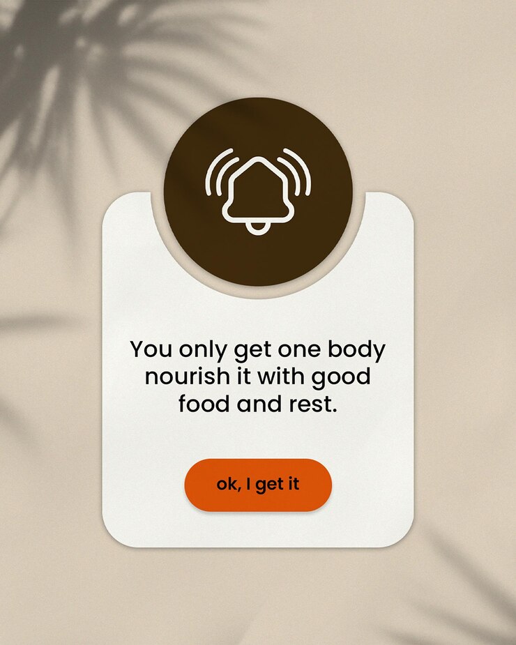 Psd Nourish Your Body with Good Food and Rest Instagram Post Template