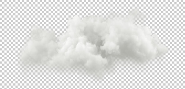 PSD Nubes blancas serenas durante el día cortadas fondos transparentes renderizado en 3D