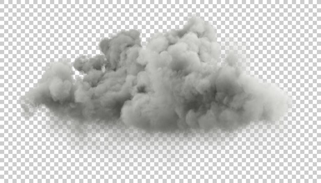 Psd nubes nubladas de tormenta de lluvia atmósfera recorte fondos transparentes renderización en 3d