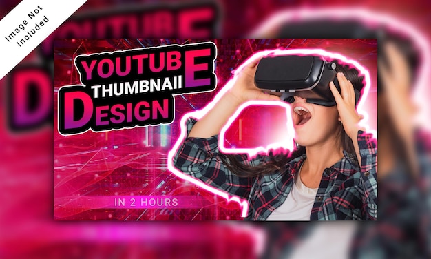 PSD nueva revisión de videojuego con efecto de brillo moderno miniatura del canal de youtube y banner web psd premium