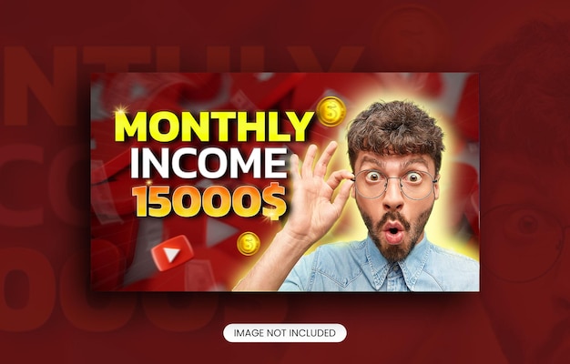 PSD nuevo efecto de brillo moderno revisión de videojuego canal de youtube miniatura y banner web premium