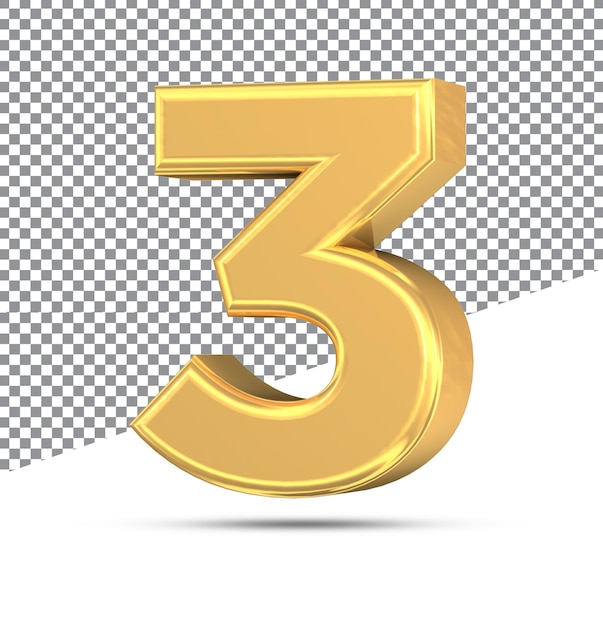 PSD numéro 3 doré