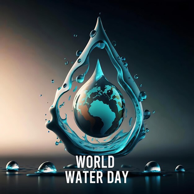 PSD psd a nutriendo nuestro mundo en el día mundial del agua