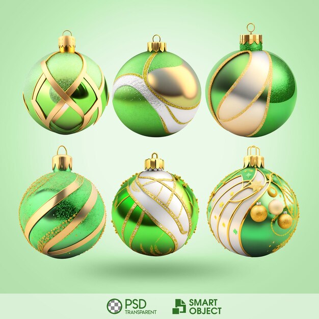 PSD Objeto navideño fondo transparente