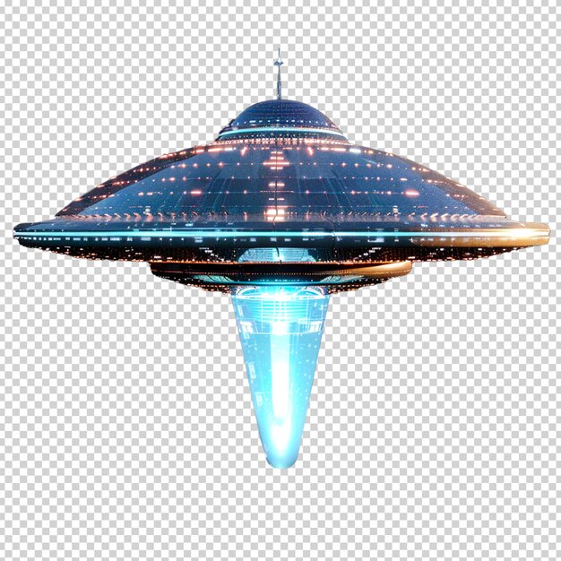 PSD psd objeto volador no identificado 3d renderizado aislado en un fondo transparente