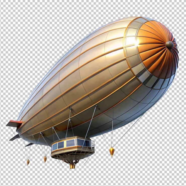 PSD psd of airship on transparent background
