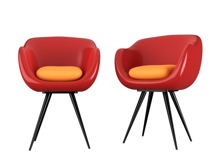 PSD psd of red wing chair