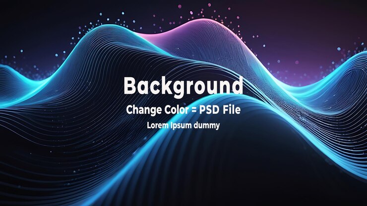 PSD psd onda digital abstracta de partículas onda puntual futurista antecedentes tecnológicos