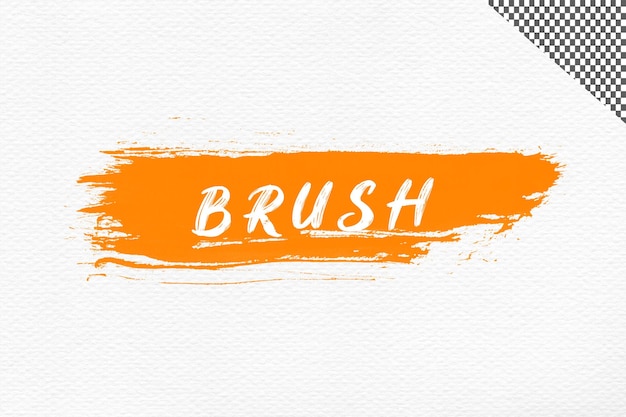 PSD orangefarbener Pinselstock auf durchsichtigem Hintergrund