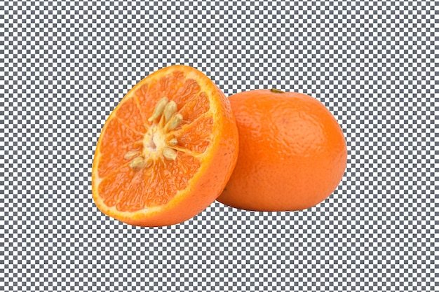 PSD Orangenfrüchte, isoliert auf durchsichtigem Hintergrund