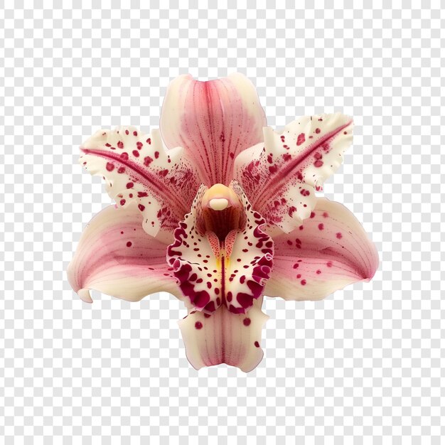 PSD psd-orchideeblüte auf weißem hintergrund