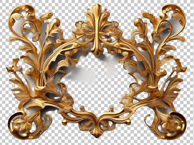 Psd de un ornamento barroco dorado
