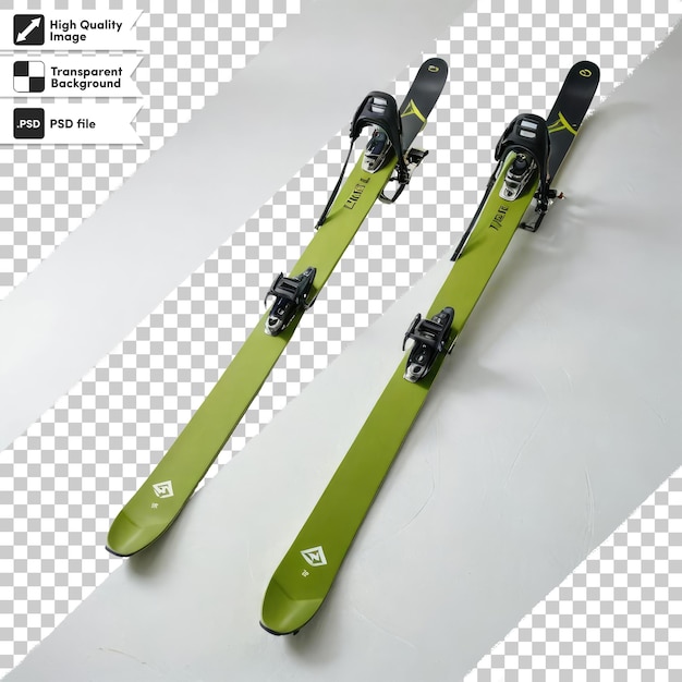 Psd Une Paire De Skis Alpins Sur Fond Transparent Avec Une Couche De Masque Modifiable