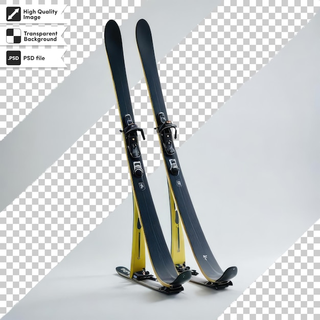 PSD psd une paire de skis alpins sur fond transparent avec une couche de masque modifiable