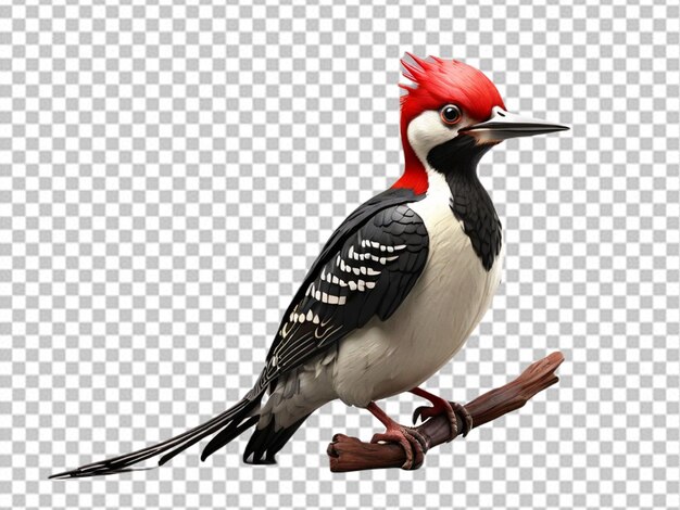 PSD psd de un pájaro carpintero en 3d