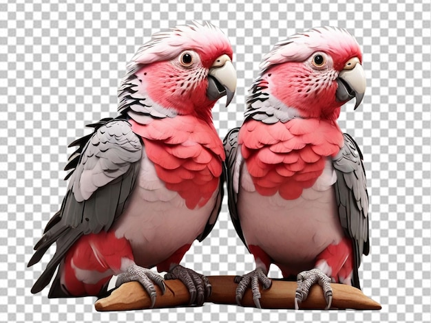 Psd de los pájaros enamorados en 3d