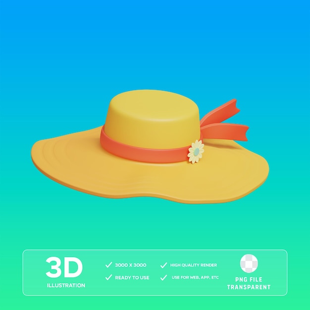 PSD Pamela Hat 3D-Illustration