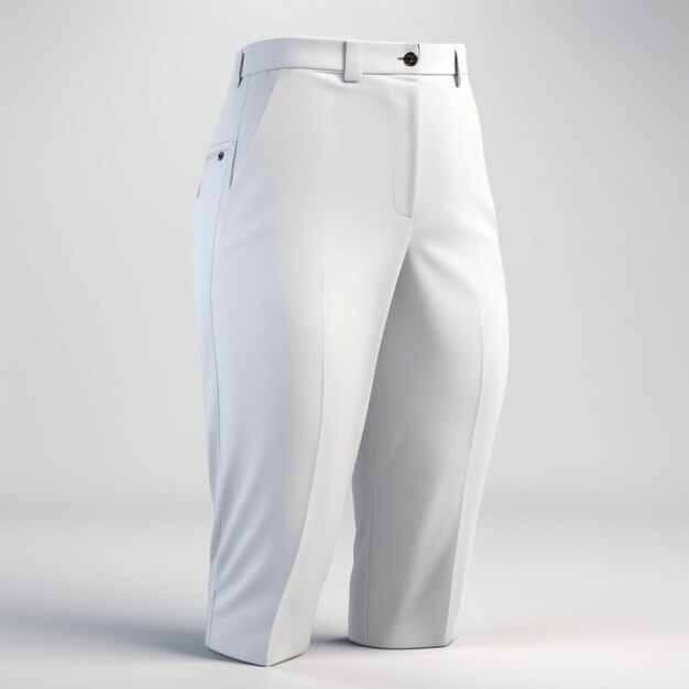 PSD psd de pantalon blanc sur fond blanc