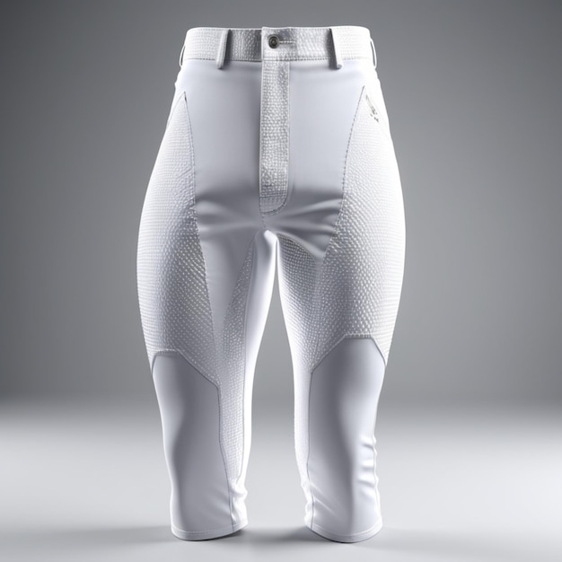 PSD psd de pantalon blanc sur fond blanc