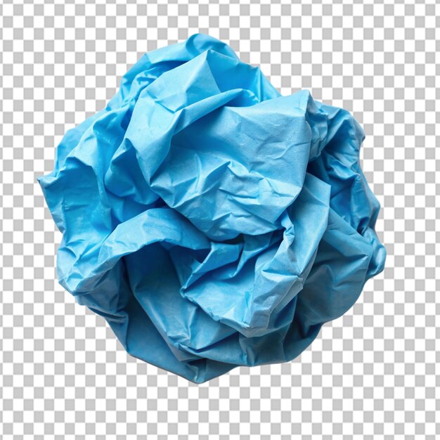 Psd D'un Papier Maculé Bleu Sur Fond Transparent