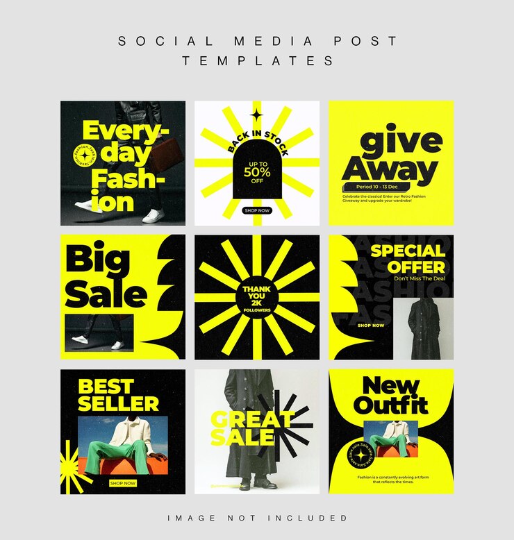 PSD psd el paquete de diseño promocional de tiendas de moda para redes sociales e instagram