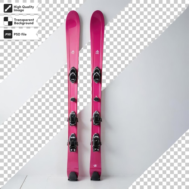PSD psd un par de esquís alpinos sobre un fondo transparente con una capa de máscara editable