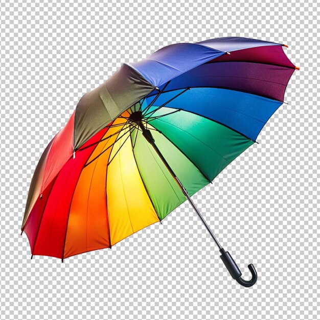 PSD psd de un paraguas de colores en un fondo transparente