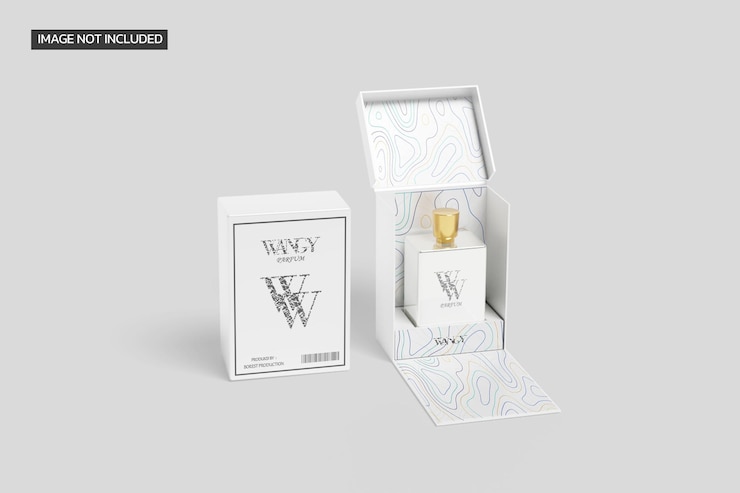 PSD psd parfume paper box mockup