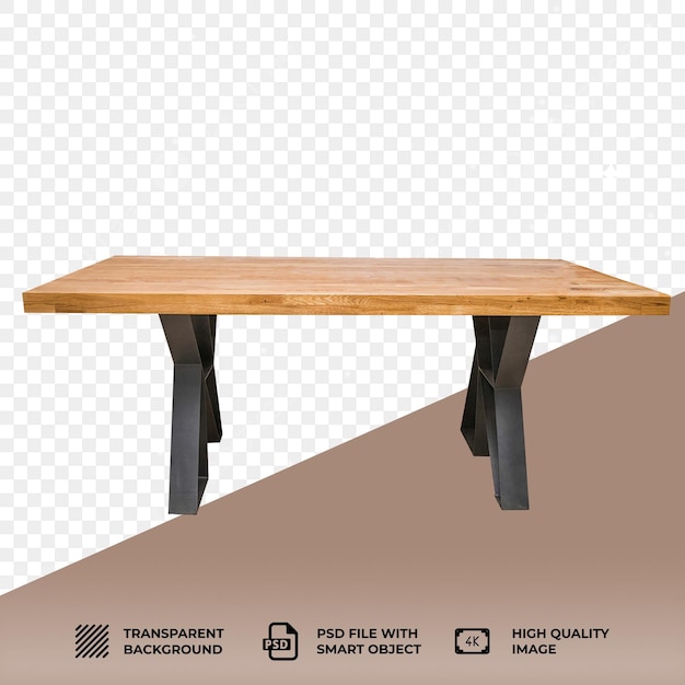 PSD Parsons table isolated on transparent background