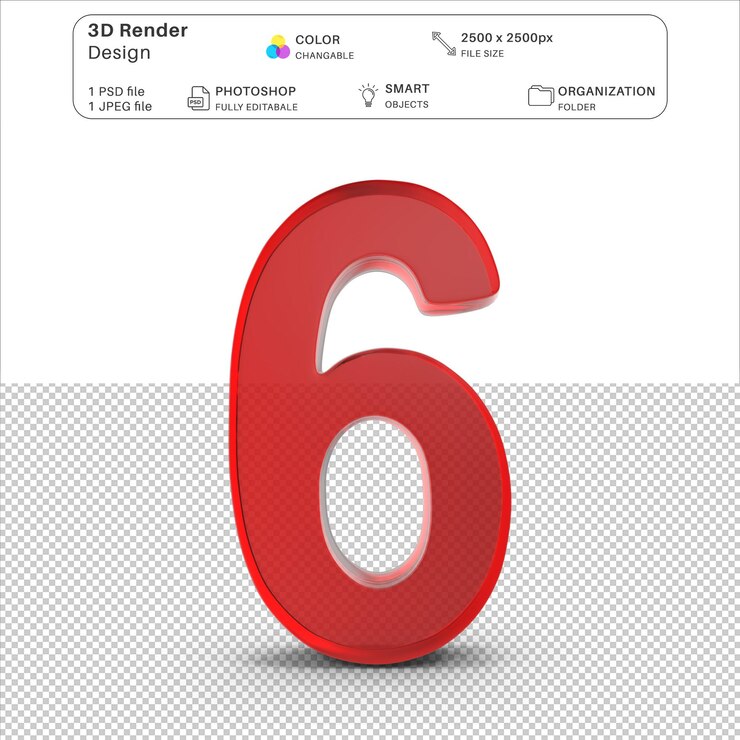 PSD psd pemodelan 3d number six