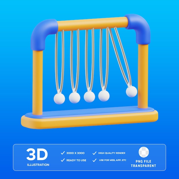 PSD-Pendulum 3D-Illustration