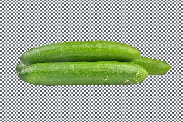 PSD pepino vegetal aislado sobre un fondo transparente