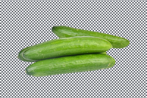 PSD pepino vegetal aislado sobre un fondo transparente