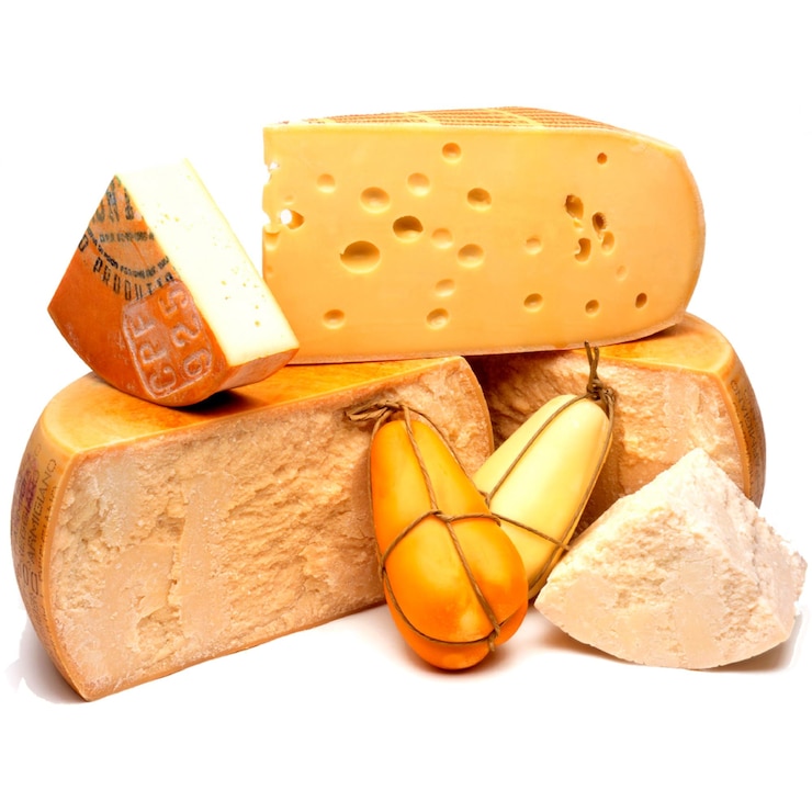 PSD psd per la varietà di formaggi invecchiati e affumicati in stile rustico