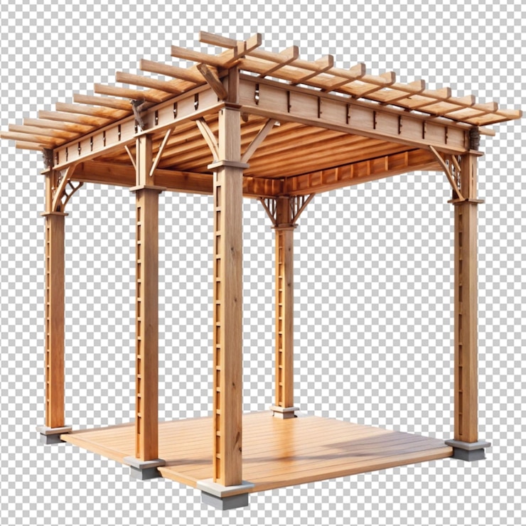 PSD psd de pérgola sobre un fondo transparente