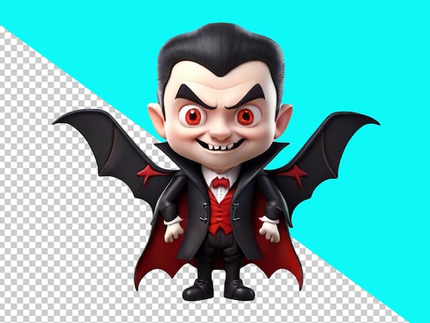 PSD psd d'un personnage de dessin animé drôle de dracula