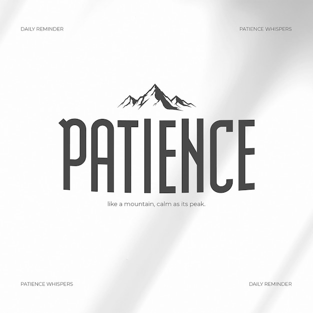 PSD Philosophie de la montagne Concept de conception de typographie pour les médias sociaux et le modèle de poste Instagram